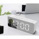 Digital LED Mirror Alarm Clock Smart Back Light Table Mirror Alarm Clock with Sensor Date and Temperature for Office Home and Bedroom for Heavy Sleeper