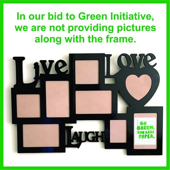 Live Love Laugh Wooden Photo Frame for Wall Decor Multiple Photo Collage Frame | Birthday | Anniversary | House Warming (Size 15.5x23 inch), Rectangular Live Love Laugh Wooden Photo Frame for Wall Decor Multiple Photo Collage Frame | Birthday | Anniversary | House Warming (Size 15.5x23 inch), Rectangular